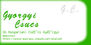 gyorgyi csucs business card